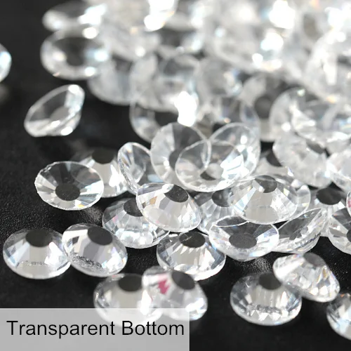 Transparent Crystal Супер блестящие стразы, стразы, не исправление хрусталя и искусственного алмаза AB SS3-SS50, стразы для дизайна ногтей, украшения для ногтей F0175 - Color: Transparent Crystal