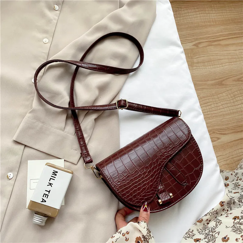 

Winter New Style Textured WOMEN'S Bag Small Bag Fashion Korean-style Retro Versatile Shoulder Bag Cool Versatile Simple Oblique