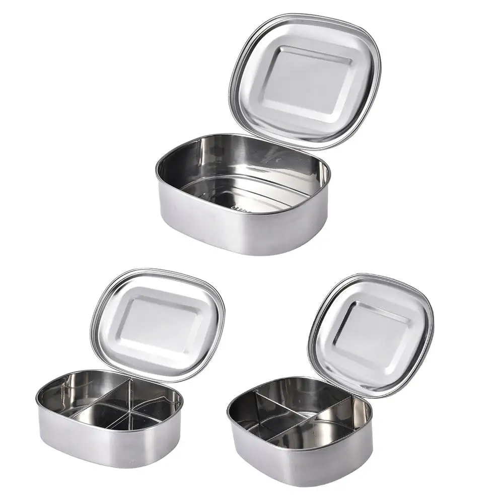 

Stainless Steel Lunch Box Snack Packaging Box Toddler Adult Bento Box-Ultra Small Separate Lunch Box-1/2/3 Boxes Of Fruits And V