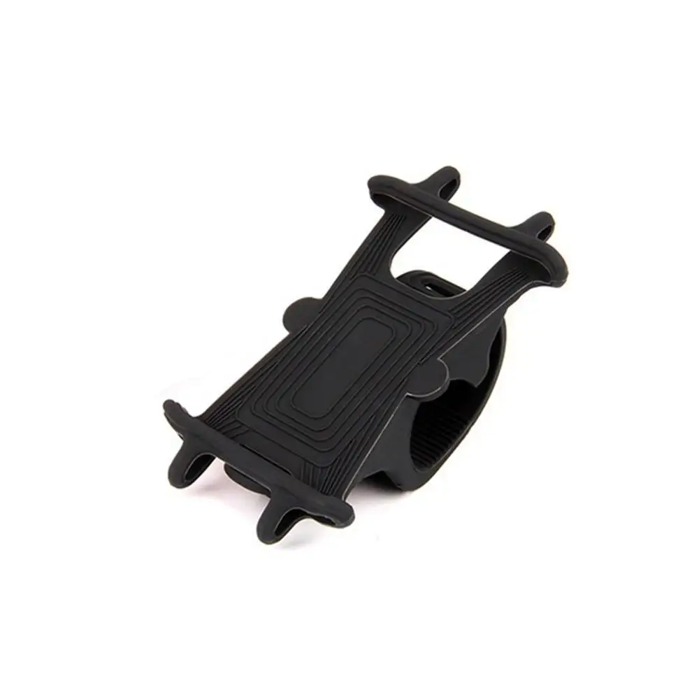 Противоударный Кронштейн для мобильного телефона, держатель для мобильного телефона с защитой от падения, автомобильный силиконовый Кронштейн для мобильного телефона - Цвет: black