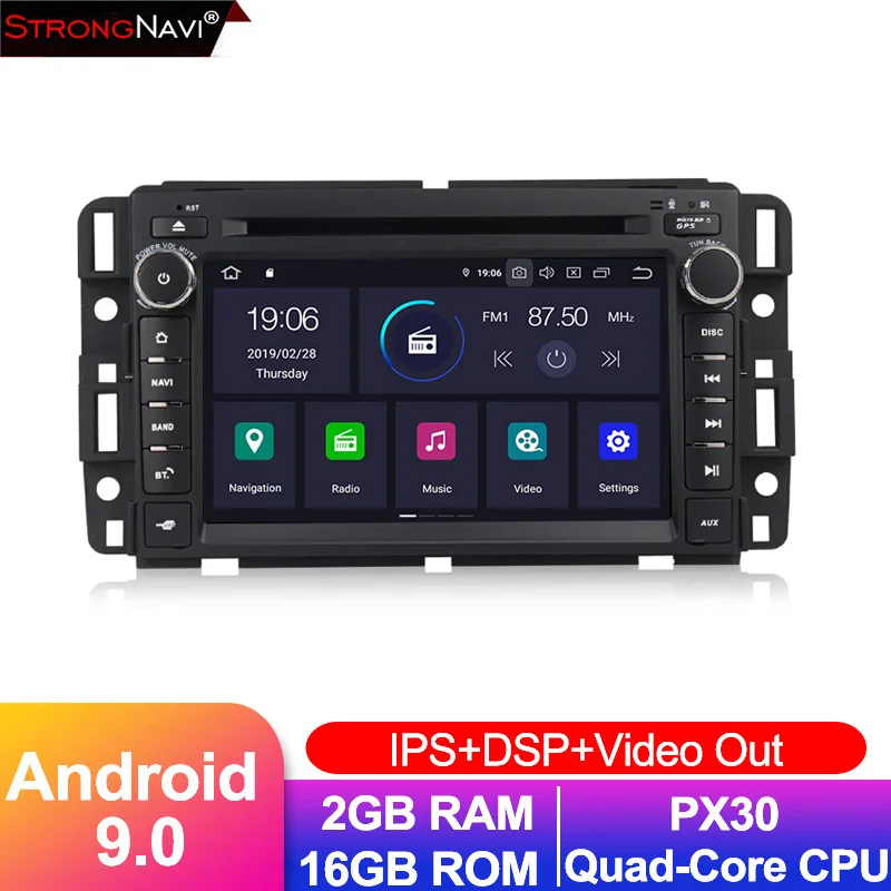 Sale 4+64G IPS screen DSP 7Inch Android 9.0 Car Auto Radio For Chevrolet/Silverado/Tahoe/Monte GMC Yukon/Denali/Acadia  dvd GPS 2