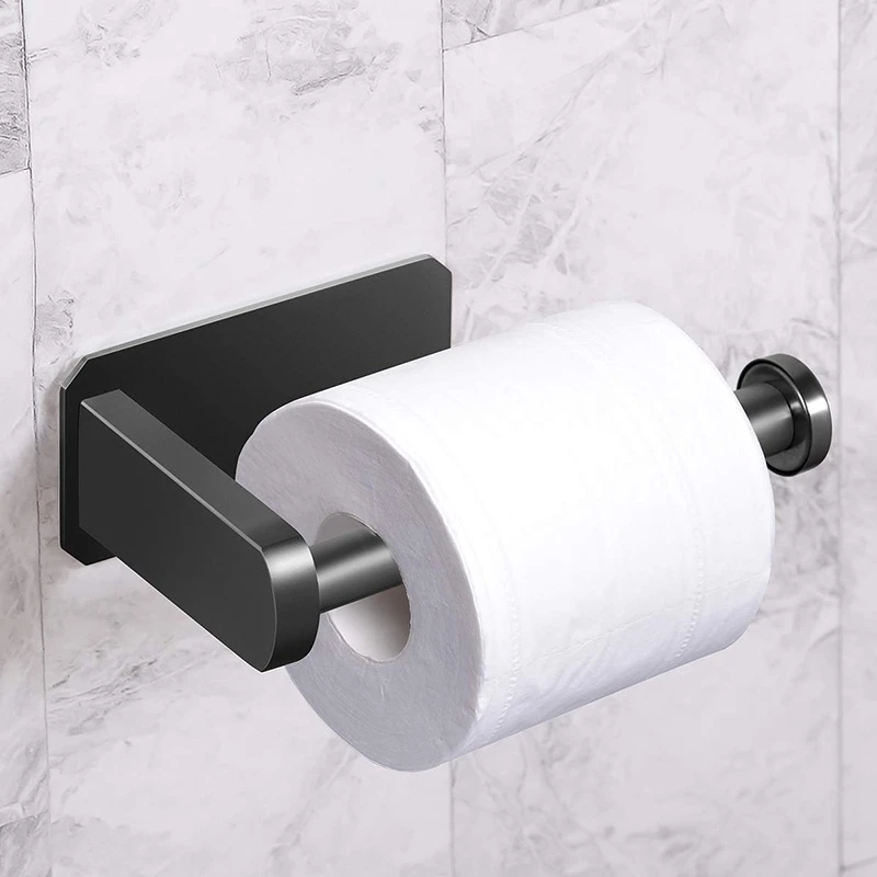Celbon Screw Mount/Self Adhesive Available Stainless Steel Toilet Roll Holder Chrome Finish Self Adhesive Toilet Paper Holder 
