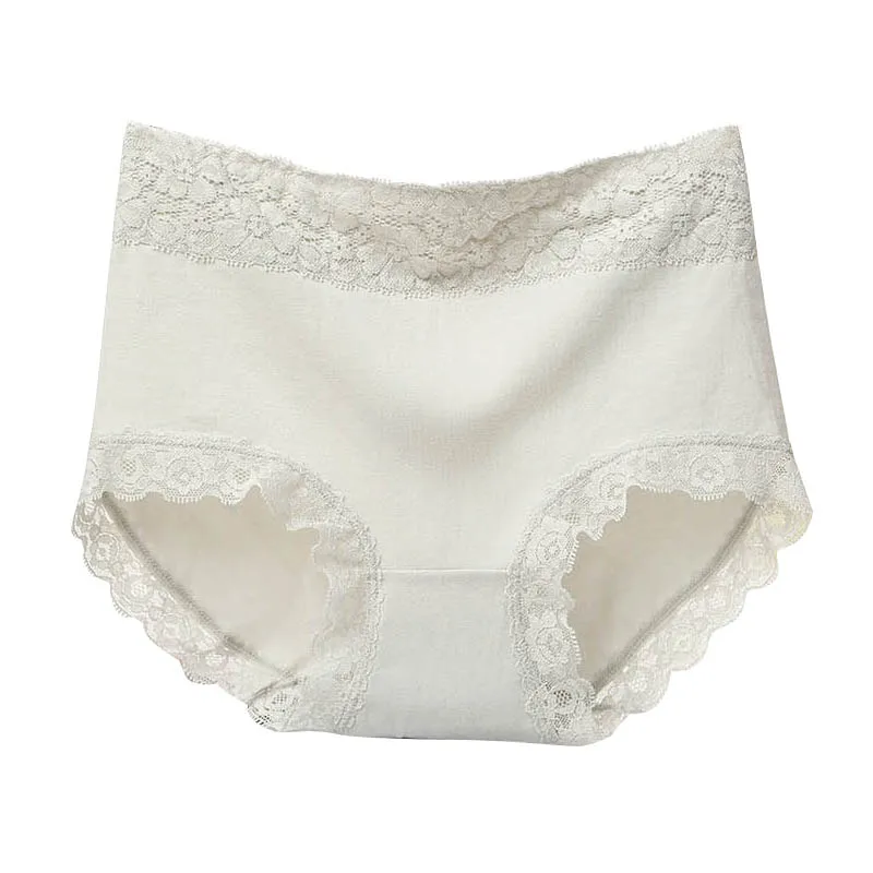 Women Panties Seamless Cotton Briefs High Waist Underwear Plus Size Underpants Comfort Lingerie XXL#F - Color: B