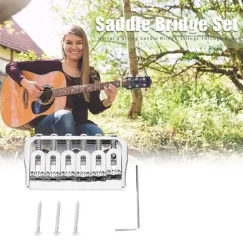 

6 String Electric Guitar String Bridge Lightweight and Delicate Wide Scope of Application Strings Through Body Guitar Component
