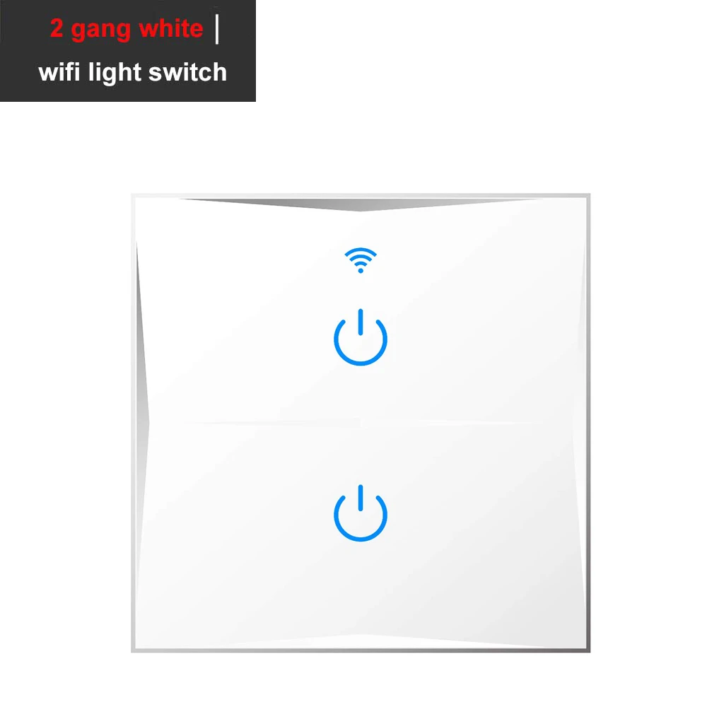 wifi 2 gang white AVATTO Tuya ЕС переключатель Wi-Fi, "Умный" настенный wi-fi-выключатель, Стекло Панель настенный сенсорный выключатель-Сенсор прерыватель 1/2/3 работать с Alexa, Google Home - Комплект: wifi 2 gang white