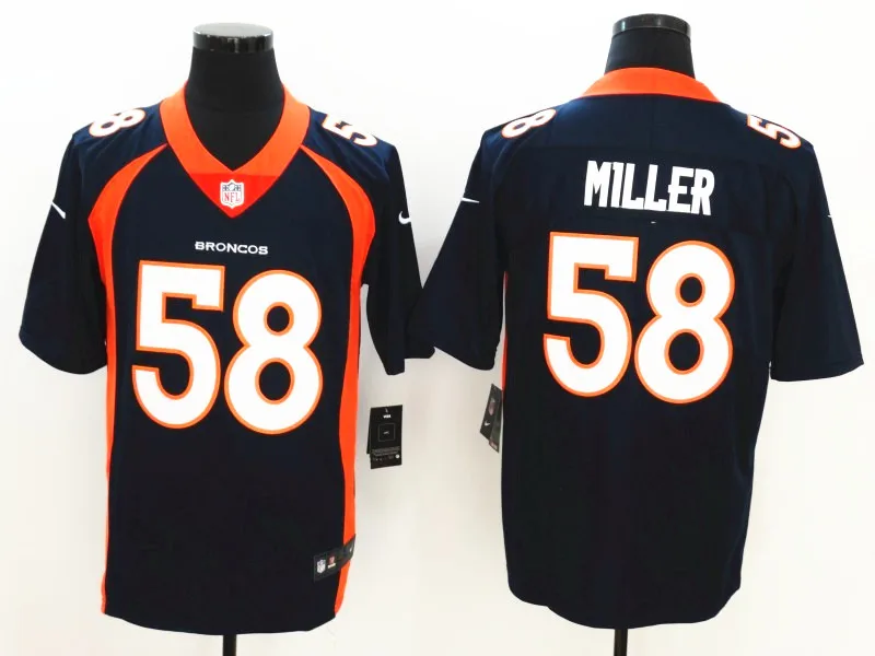 AS PICTURE Мужской чехол Denver Von Miller Bradley Chubb John Elway Demaryius Thomas Keenum Vapor Broncos Jersey - Цвет: AS PICTURE