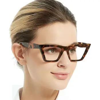 

OCCI CHIARI Oversize Blue Light Blocking Glasses Frame Women Cat Eye Eyewear Transparent Optical Frame Computer Myopia Goggles
