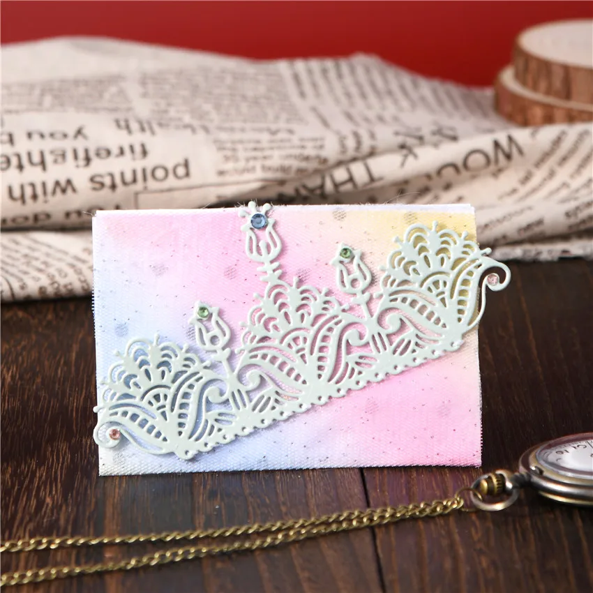 

InLoveArts flower border Metal Cutting Dies crown for Card Making Scrapbooking Dies Embossing Cuts Stencil Craft Dies