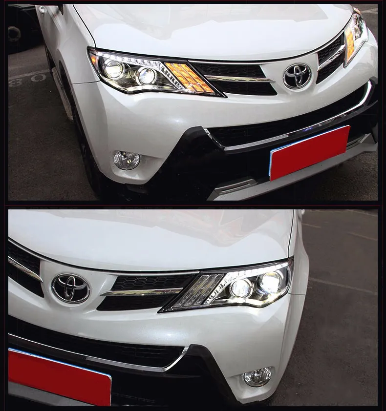 Автомобильный Стайлинг светодиодный головной фонарь для Toyota rav4 фары 2013- RAV4 светодиодный фонарь светодиодный drl H7 hid Q5 Биксеноновые линзы ближнего света