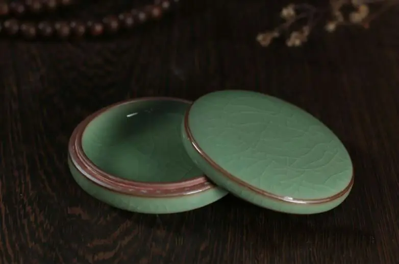 7x2.8cm 1 шт. Longquan Celadon каллиграфия принадлежности керамическая индонезийская коробка - Цвет: 7x2.8cm