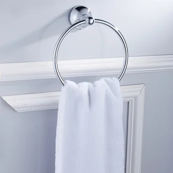 

1PCS Towel Ring Household Brushed Wall Mounted Hanging Round Towel Rack Hanger Holder for Bathroom