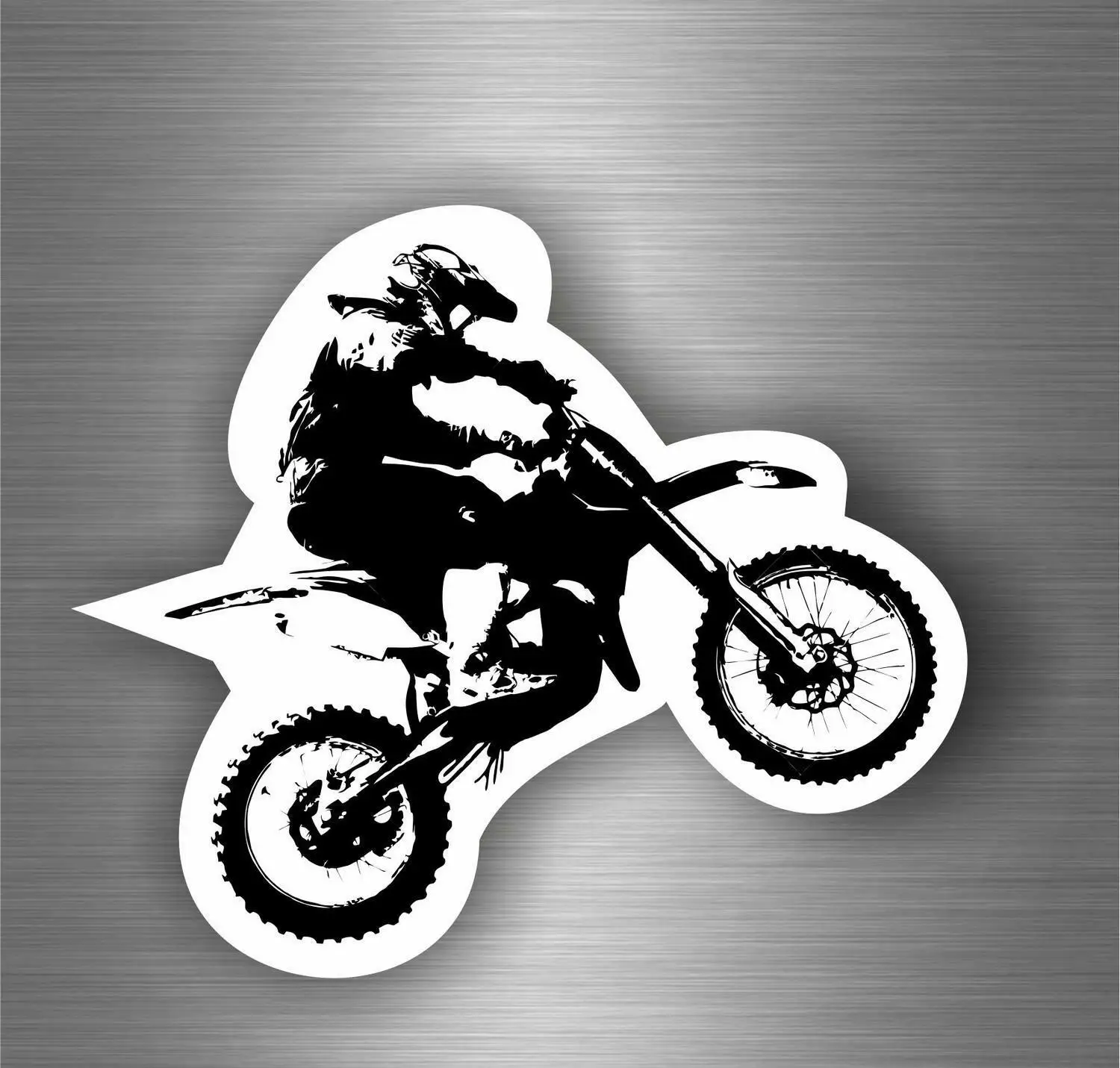 Adesivo Biker Moto Casco Circuito Biker Cross Mototcross R3 Adesivi Per Auto, Motos, Laptop, Industria