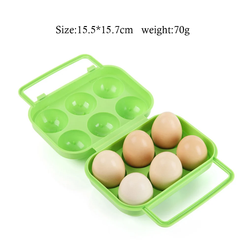 Портативный контейнер для хранения яиц, походная посуда для барбекю, походная кухонная плита - Цвет: Random Color