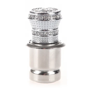 

12V Auto Crystal Rhinestones Car Cigarette Lighter Ignition Silver