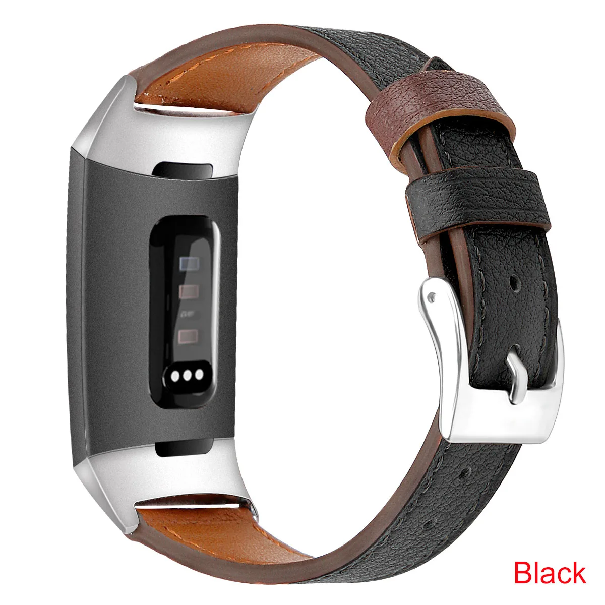 Черный Essidi для Fitbit Charge 3 кожаный ремешок для женщин и мужчин умный Браслет замена для мужчин t для Fitbit Charge 3 ремешок для часов петля - Цвет: Черный