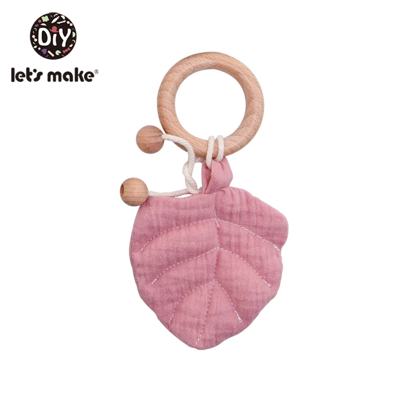 Pink Let'S Make 1 шт. детские игрушки детские нагрудники водонепроницаемые в форме листа Детские аксессуары для еды Bpa Бесплатно Силиконовый Прорезыватель для зубов для малышей Прорезыватель для зубов - Цвет: Pink