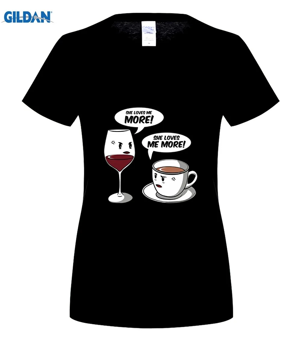 Забавная футболка с надписью WIne Drinker coffee She Love ME More Mother's Day Ms. | Мужская одежда