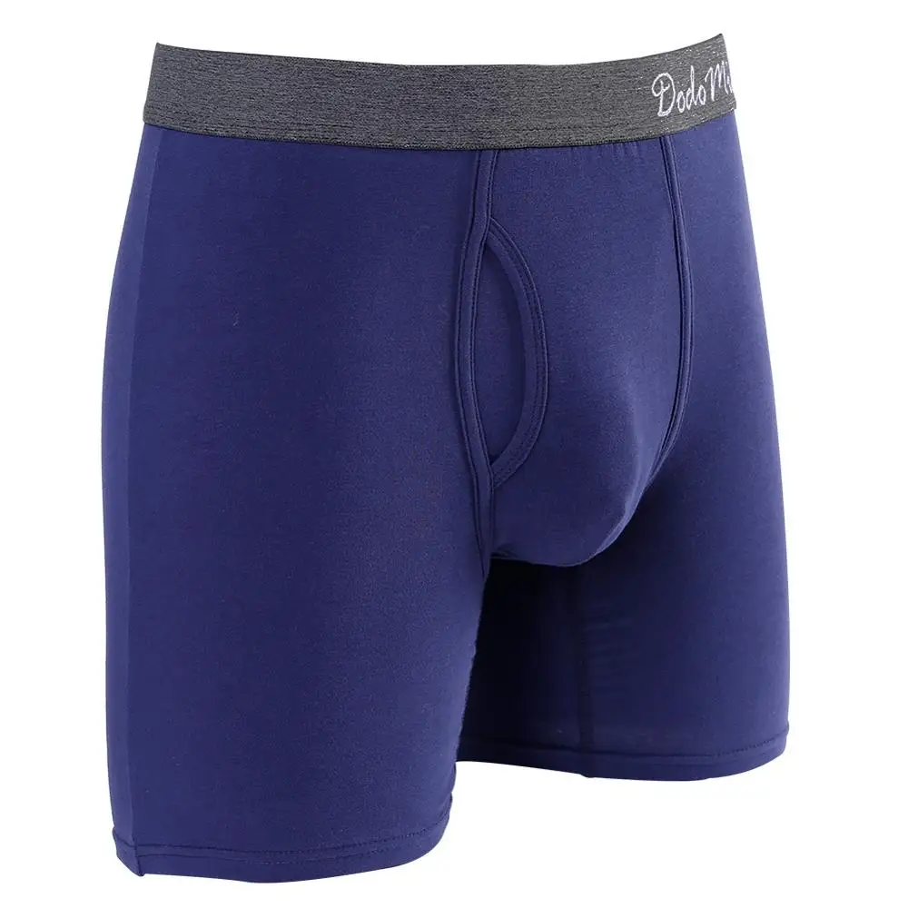 5 шт./лот мужские длинные хлопковые боксеры с мушкой мужское нижнее белье u