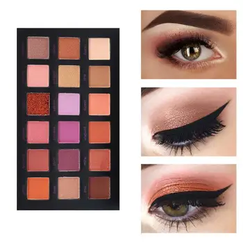 

Beauty Glazed 18 Color Natural Long Lasting Eye Shadow Tray Palette Silky Powder Matte Pearlescent Eyeshadow Eye Makeup TSLM1