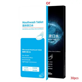 

30 Tabs Fresh Bad Breath Remover Effervescent Mouthwash Tablet Denture Cleansing
