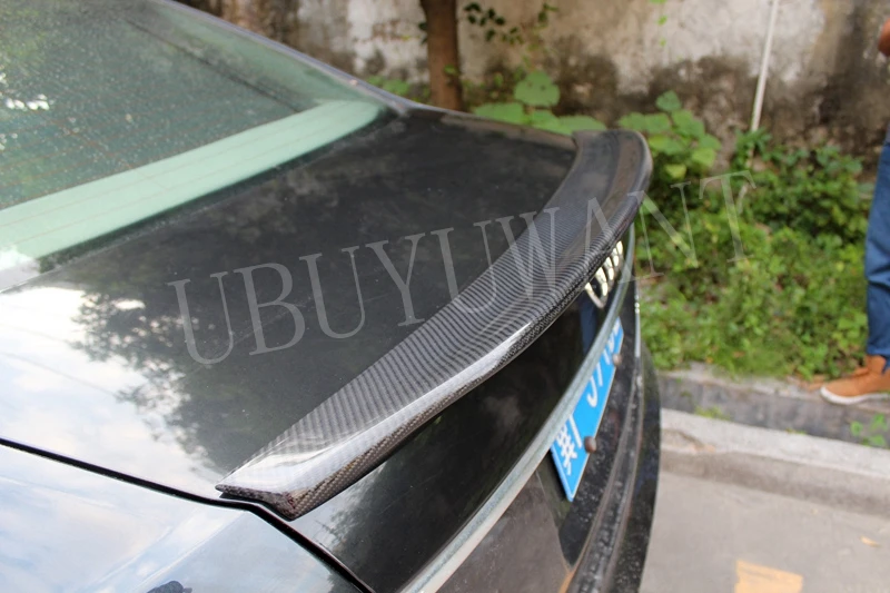 Для Audi A6 C6 2009 2010 2011 2012 углеродное волокно в бельгийском стиле внешний задний спойлер багажника автомобиля хвост загрузки крыло украшения