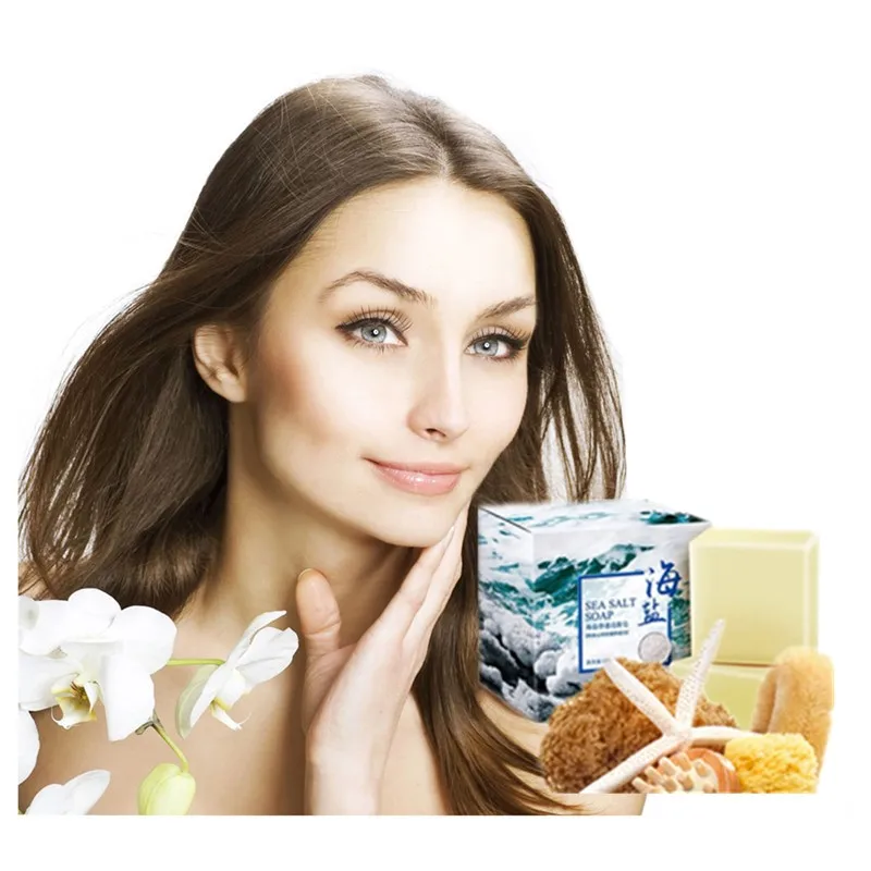 

Treatment of acne dermatitis by deodorizing with water-replenishing whitening sea salt facial soap Bath soap for men and women