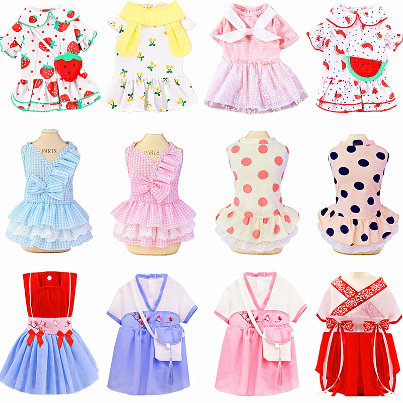 Dogs Cats Princess Dress Pet Skirt Tutu Wedding Dresses