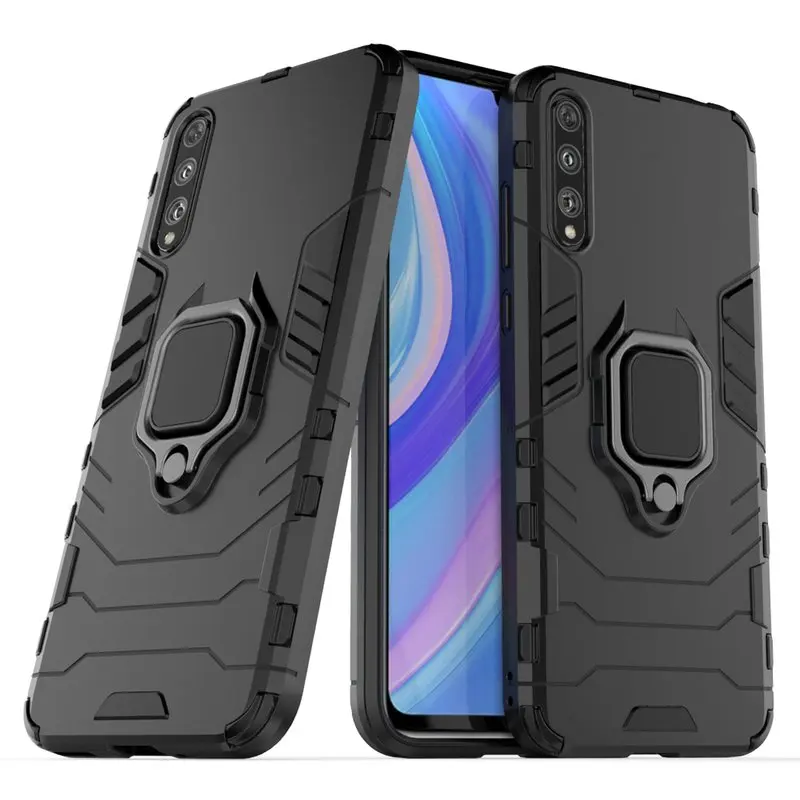 

Huawei Y8p Case Magnetic Metal Ring Phone Back Cover For Huawei Y8P Luxury Armor Shockproof Heavy Protective Case Coque 6.3 inch