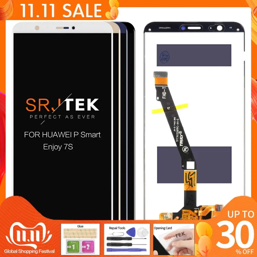 5.65&quot 2160x1080 IPS Display For HUAWEI P Smart LCD Enjoy 7S Touch Screen Digitizer Replacement Parts for Huawei | Мобильные
