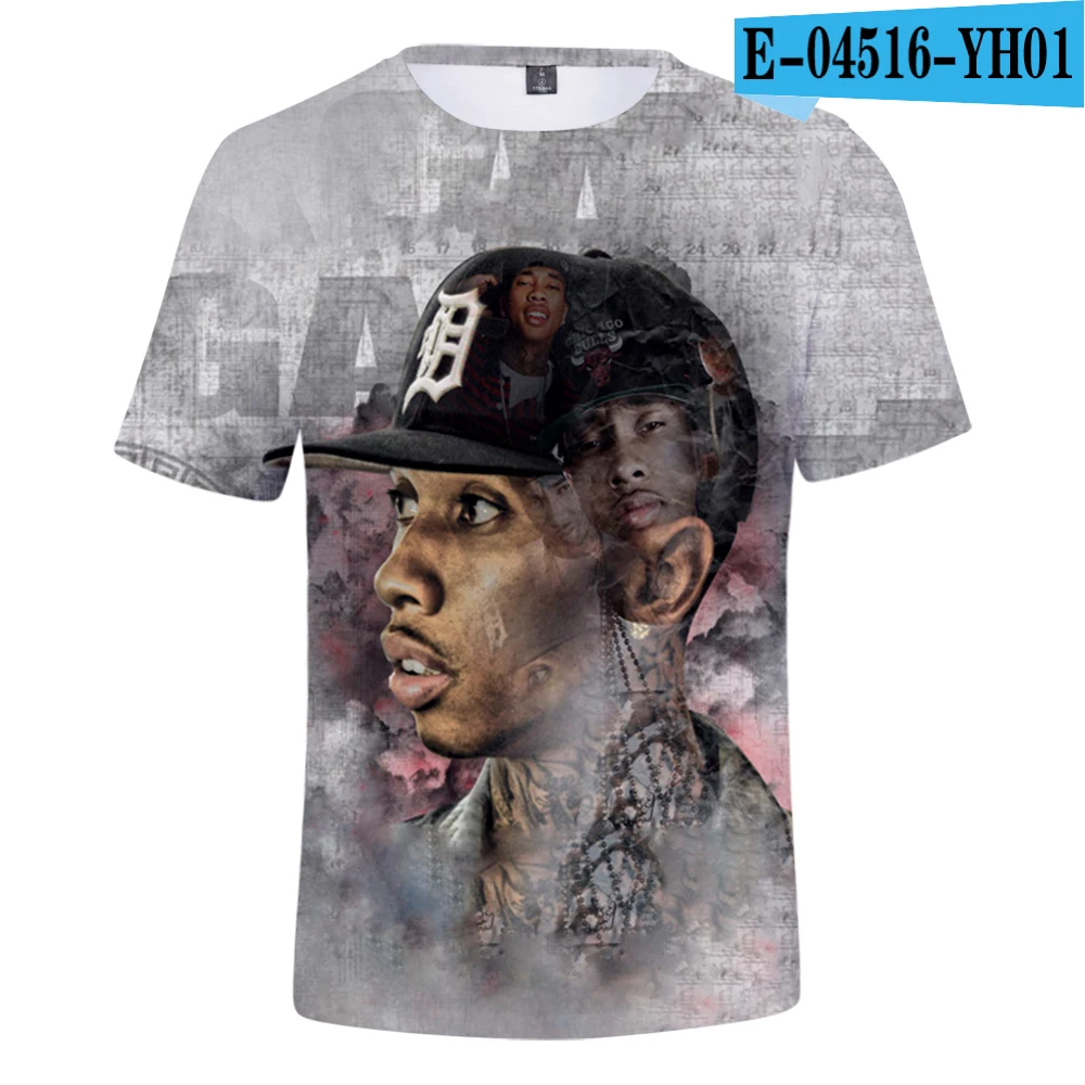 Tyga rap певица футболка Летняя мода короткий рукав Футболка для Отдыха 3D принт Новинка Топ Роскошные Harajuku - Цвет: 2