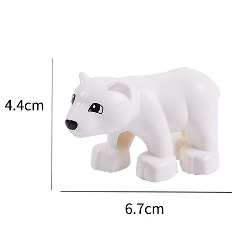 Animal-1 Животные серии Duploe модели Фигурки большие строительные блоки животные Развивающие игрушки для детей совместимый подарок Duploed дети - Цвет: Animal-1