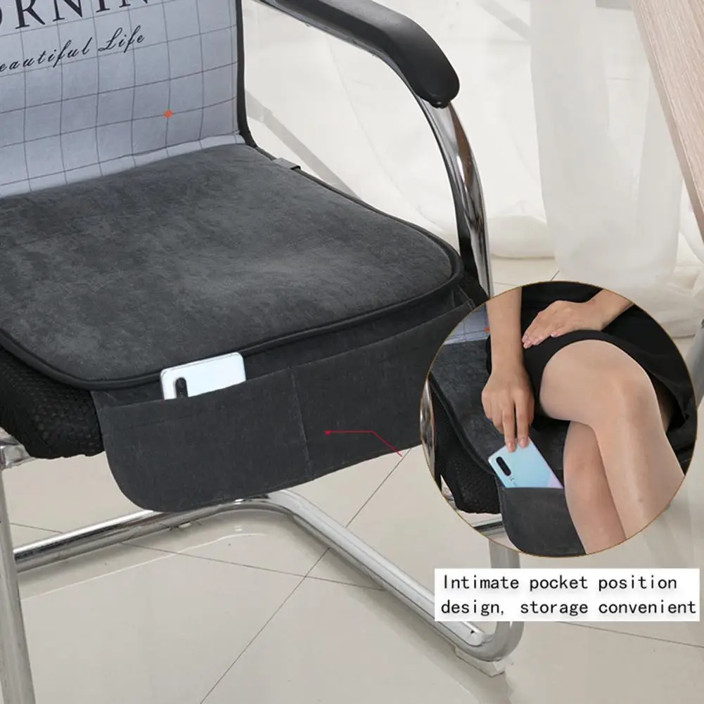 Heated Seat Cushion Heating Pad Integrated Letter Printed Cushion For Home Office Seat