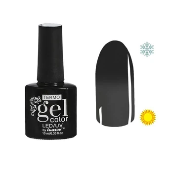 

Thermo gel nail polish, 10 ml, LED / UV, color 092A1 dark gray