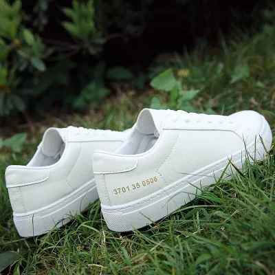 

2019 New spring tenis feminino lace-up white canvas shoes woman PU solid color female shoes casual board shoes women shoes