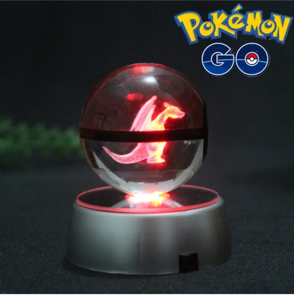 Pokemon Colorful Projection Night Light Crystal Glowing Party Ball Flash Luminous Neon Festival Christmas Glass Decoration Gift Action Figures Aliexpress