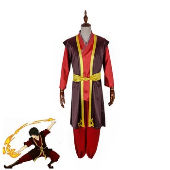 

Cartoon Movie Avatar The Last Airbender Zuko Cosplay Costume King's Prince Kunfu Suit Cosplay Halloween Uniforms Custom Made