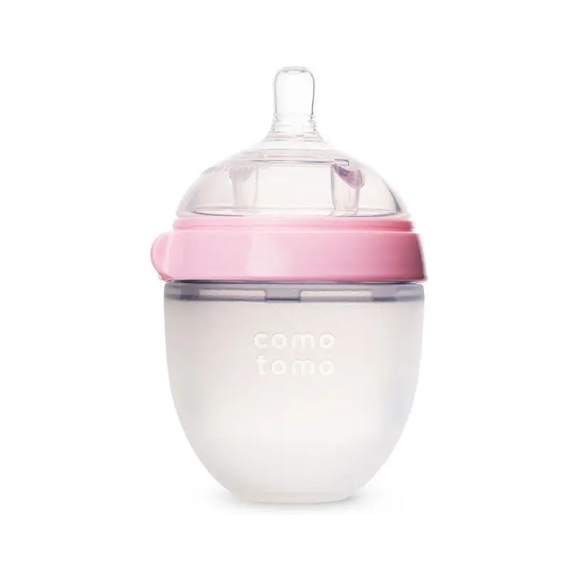 

Comotomo Can Feeding Bottle Newborn Baby Milk Sense Silicone Feeding Bottle 150ml Pink Green