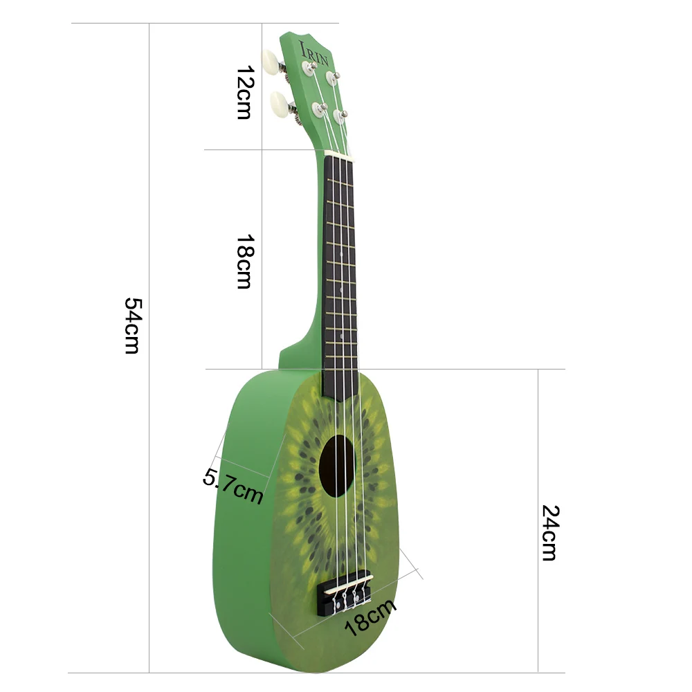 2" Ukelele 4 струны Красочные Прекрасный Арбуз липа струнный музыкальный инструмент Рождественский подарок