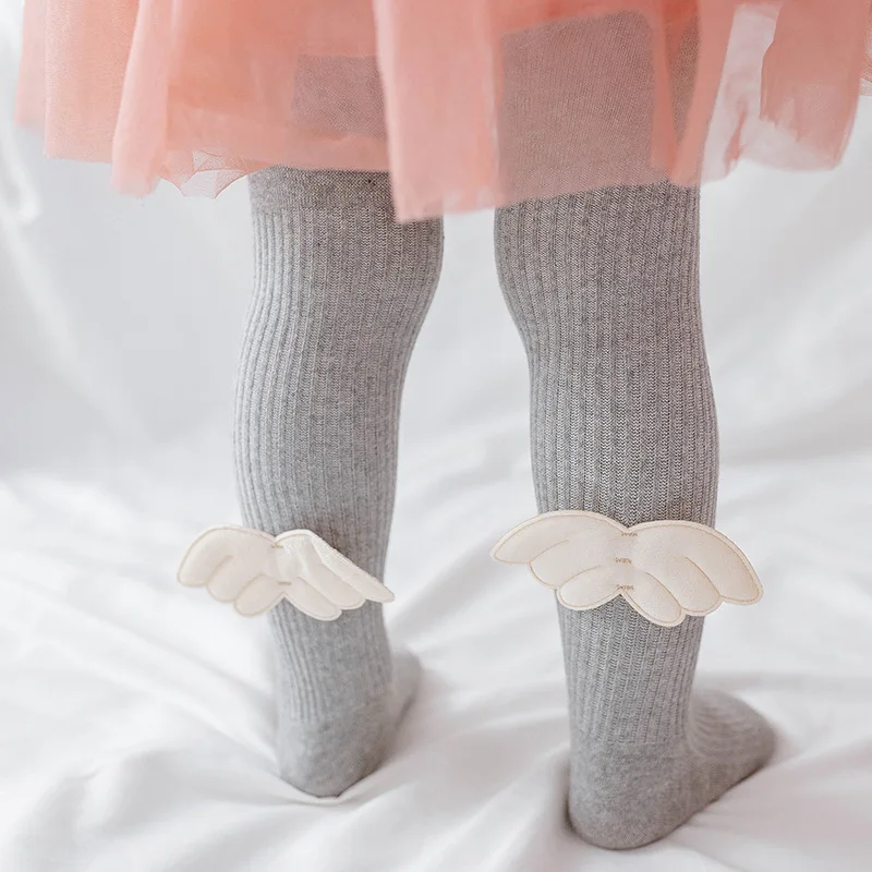 

Cute Angel Wings Tights For Girls Autumn Winter Cotton Baby Kids Stockings Knitted Toddler Children Pantyhose For 0 To 2 Yrs