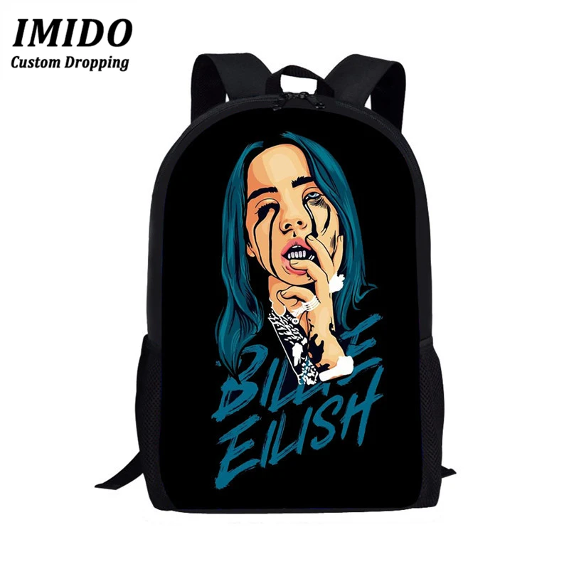 Имидо Billie Eilish 3 шт./компл. Рюкзак Back To School детская книга мешок для маленькой девочки распылитель ранцевого типа для подростков Mochila Escolar - Цвет: 7005C