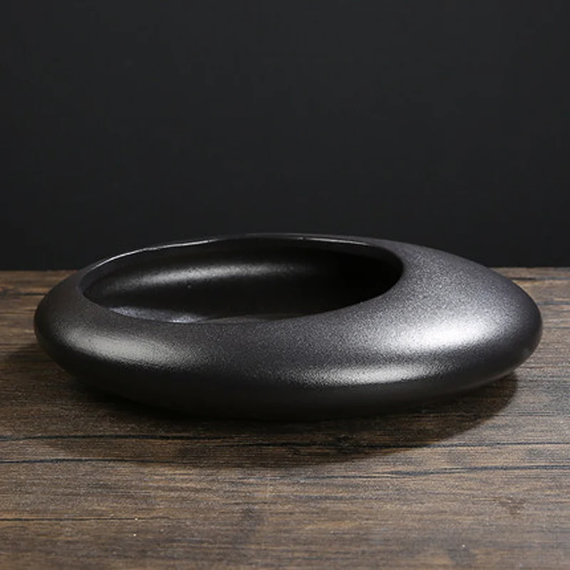 Minimalist Ceramic Flower Vase, Oval Flowerpot, Hydroponic Plants Pot, Office, Living Room, Desktop, Home Decoration Gifts