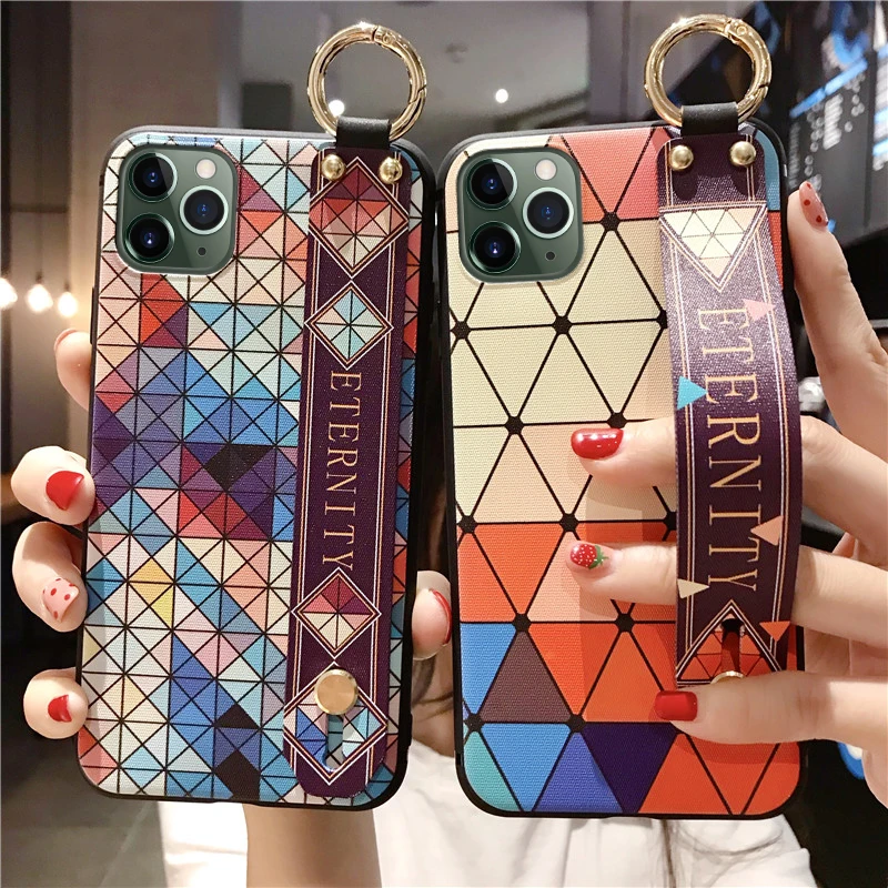 Чехол с ремешком на запястье для iPhone 11 Pro X XS Max мягкий силиконовый чехол-накладка 7