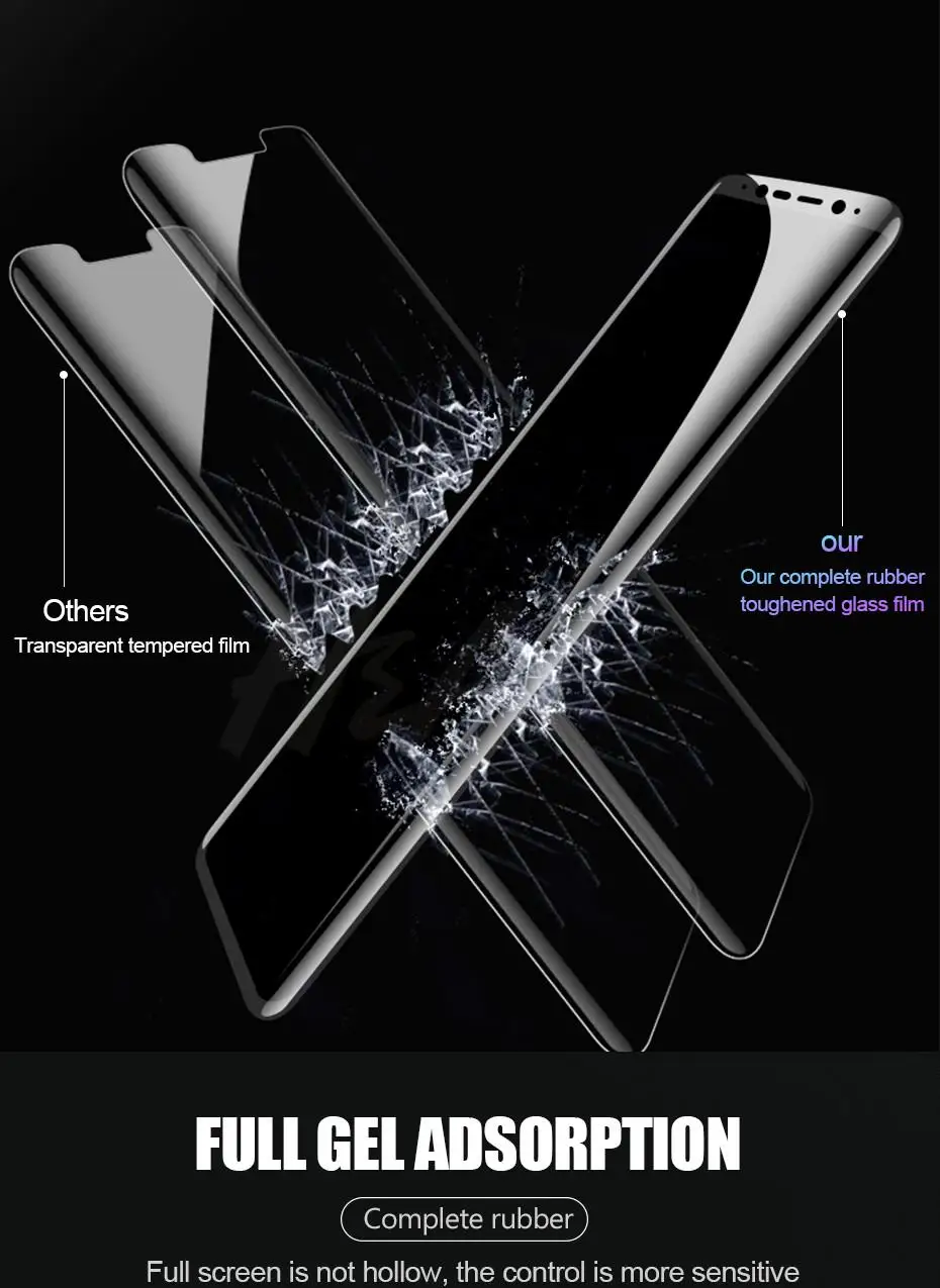 6D изогнутое полное покрытие экрана протектор для samsung Galaxy S9 S8 Plus Note 9 8 закаленное стекло на S9Plus S8Plus стеклянная пленка