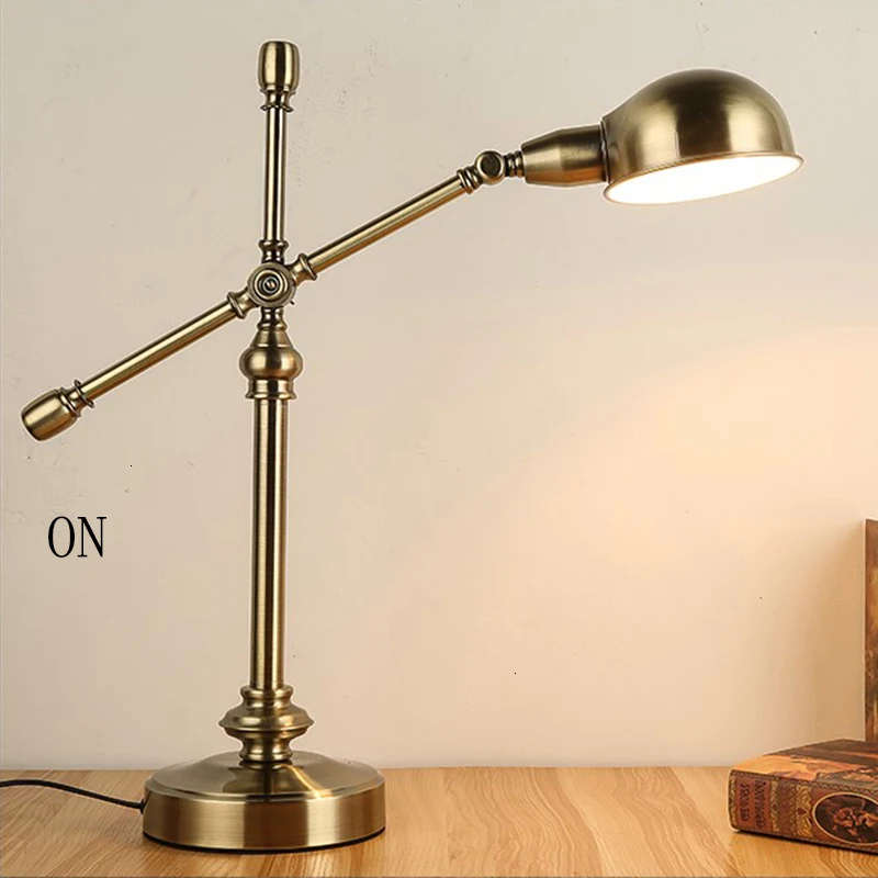 Zhongshan American Style Hight Quality Antique Design Iron Decoration Table Lamp Masa Lambası tafellamp decoracao para casa