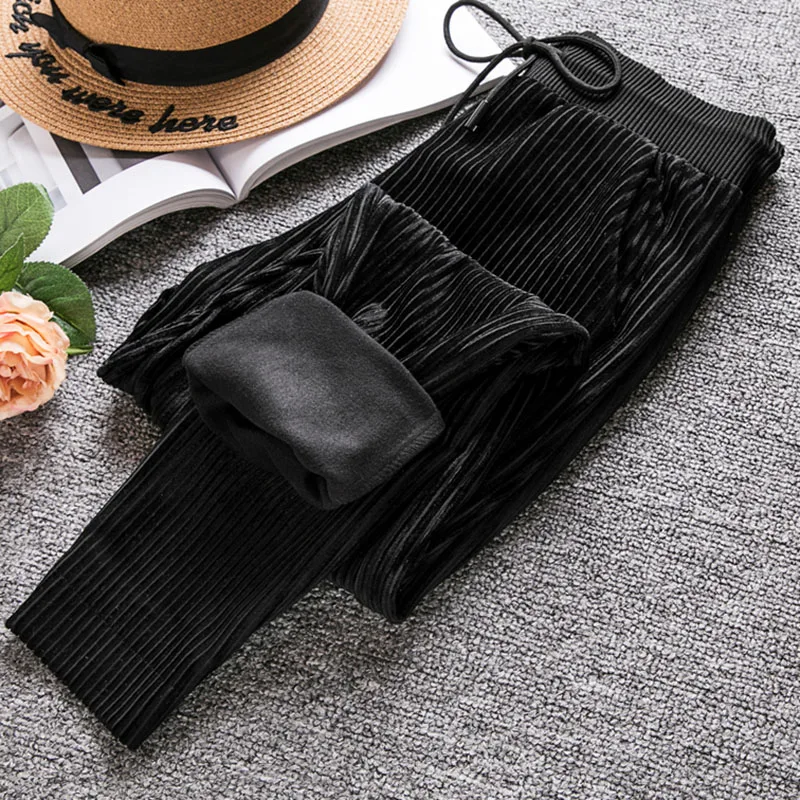Вельветовые брюки женские брюки черные Брюки broeken женские pantalon mujer шаровары женские брюки зимние брюки для женщин