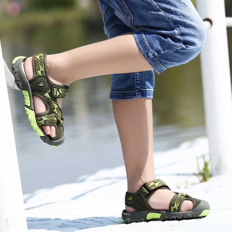 

Summer New Style 2019 Korean-style BOY'S Closed-toe Sandals Comfortable Anti-slip Sandals Big Boy BOY'S Students Sandals