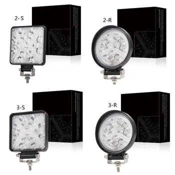 

4 Inch 168W LED Work Light Bar 2/3 Wire Round Square Spot Flood Beam Offroad Car Truck Fog Lamp Spotlight Driving Headlight