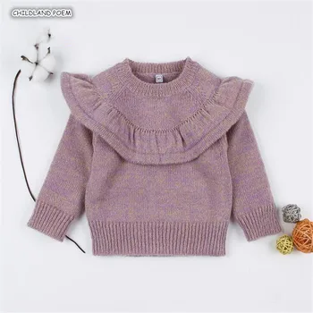 

Baby Sweater Autumn Ruffle Baby Girls Sweaters Woolen Todder Sweater For Girl Cardigan Knitted Baby Clothes Baby Cardigan