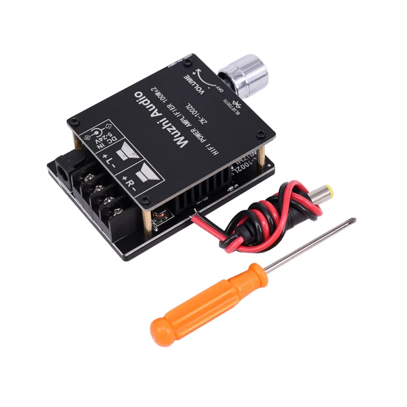 HOT-ZK-1002L Мини Bluetooth 5,0 DC 5-24 в беспроводной аудио цифровой усилитель мощности стерео плата 100Wx2 Bluetooth усилитель