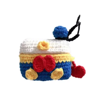 

Cute Cartoon Knitted Duck Case Cover for Apple AirPods Pro 2 1 Bluetooth Wireless Headset Protective Cover for AirPods 2 1